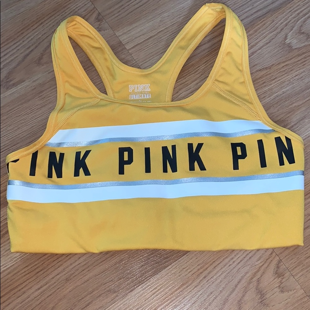 Pink- Yellow sports bra